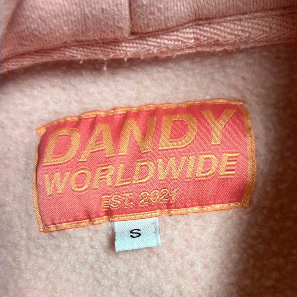 Pink Hoodie with Embroidered Text - Picture 2 of 3